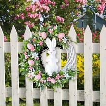 1pc Easter Bunny Wreath Decoration, Home Decor Accessory - Multicolor - View 10