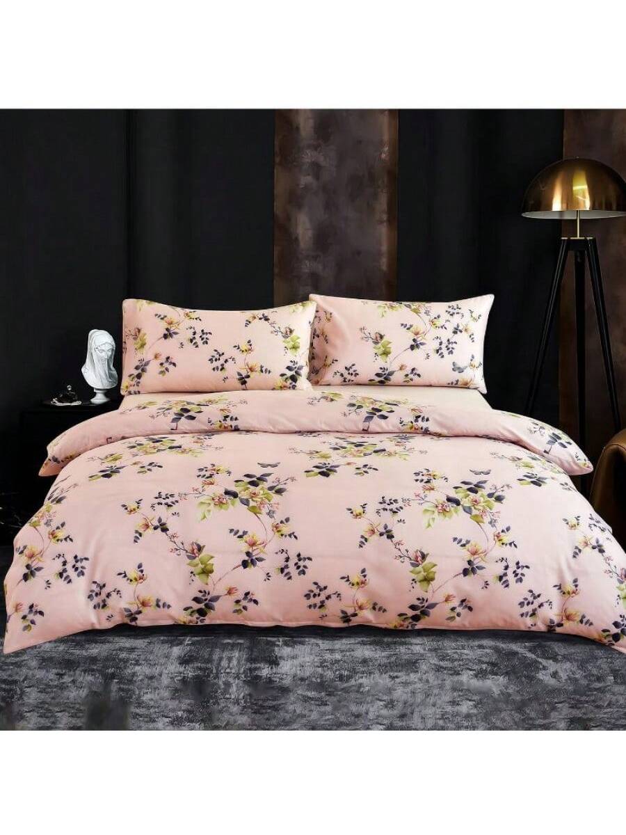 Kit de impresión de fundas nórdicas GB color rosa de diseño floral de alta durabilidad de 240cm*220cm