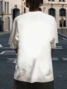 Fashionable Printed T-Shirt For Men - White - View 2