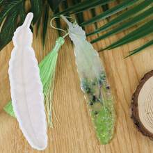 5pcs DIY Resin Bookmark Mold Kit, Includes 20pcs Random Color Tassels - Silicone Epoxy Resin Casting Mold, Can Make Rabbit, Cat, Feather And Rectangle Shapes - Great For Handmade Crafts - Apricot - View 4
