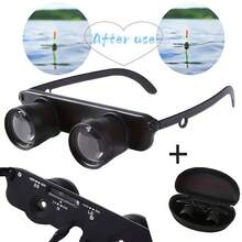 3X28 紧凑型双筒望远镜，适用于钓鱼、观鸟和户外探险 - 耐用ABS材质，黑色