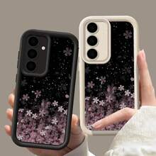 Sakura Case For Samsung Galaxy S24 S23 Ultra S22 S21 S20 FE S25 A14 A15 A56 A34 A35 A52 A53 A54 A55 5G Shockproof Bumper Cover - 黑色 - 查看 4