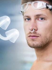 Pelindung Hidung untuk Berenang (Bluck Swimming Nose Guard) untuk Dewasa, Produk Aksesori Berenang Universal - Putih - View 1