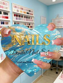 定制3D亚克力美甲展示托盘，美甲摄影道具，美甲拍摄板，美甲师礼品，美容院标志，社交媒体美甲标志，美甲沙龙用品 - 彩色 - 查看 6