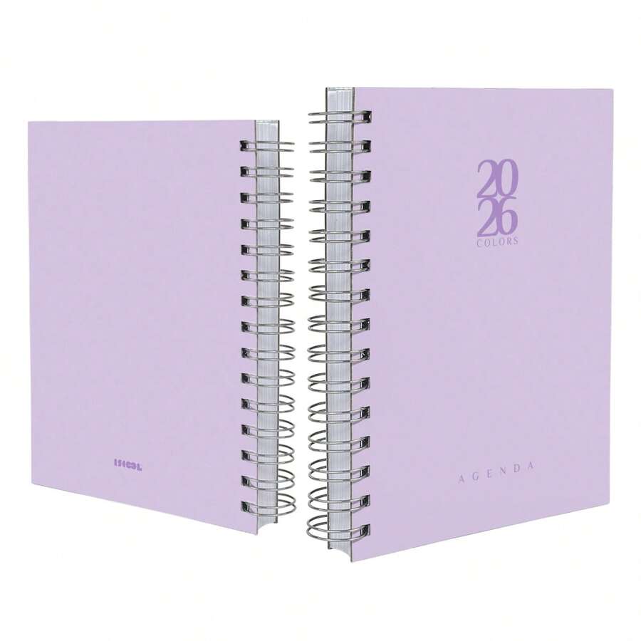 iscool 2026 Solid Colors Hardcover Agenda - Màu Lilac Tím - Xem 1