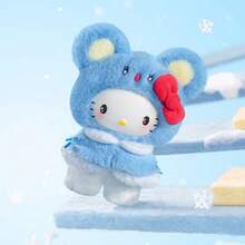 Miniso 1pc Random Delivery Sanrio Character Hooded Plush Blind Box Pendant - Adorable Hooded Design & Dual-Tone Plush Stitching, Vinyl & Short Plush Material, Bag Charm/Keychain Decor - Multicolor - View 6