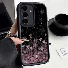 Sakura Case For Samsung Galaxy S24 S23 Ultra S22 S21 S20 FE S25 A14 A15 A56 A34 A35 A52 A53 A54 A55 5G Shockproof Bumper Cover - 黑色 - 查看 3