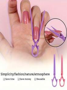 5件套指甲油保护夹套装，防漏指甲油夹，指甲修剪工具 - 彩色 - 查看 3