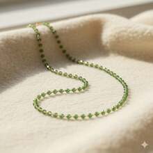 Handmade Necklace With Cristal Beads - Green - View 5