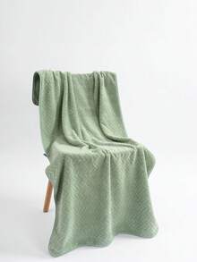 A Wheat Pattern Towel Bath Towel, Modern Simple Polyester Rectangular Knitted Jacquard Details Of Water Absorption Is Not Easy To Shed Soft And Delicate Feel Suitable For The Bathroom Gift Shop