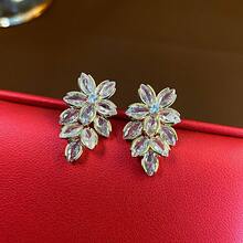 Seaside Vacation Style Pearl White Flower Earrings Light Luxury Niche Design Sense Stud Earrings Wedding Bridal Jewelry - 31#E6505 Silver Needle - Gold - View 16