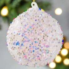 Karma, Adorno Colgante de Navidad, Confeti Iridiscente con Bola de Vidrio Transparente(default) - Multicolor - Ver 2