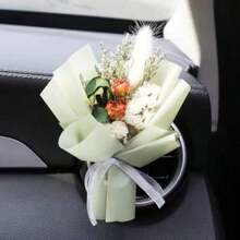 Wartleves - Pequeño ramo de aire para ambientador de coche, clips de ventilación, mini ramo de flores secas, salida de aire acondicionado, clip de perfume, decoración del coche, difusor de aceite(L) - Multicolor - Ver 7