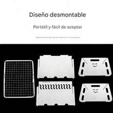 Barbacoa de Carbon Portatil - Compacto Acero Inoxidable Parrilla De Carbon Para Camping Para Fogata Viajes Jardin Playa Fiesta Senderismo Picnics Mochilero Patio Trasero - Atributetónico - Ver 7