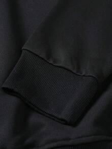 Men's Carolina Panthers Crew Neck Black Long Sleeve Pullover Sweatshirt - 黑色 - 查看 5