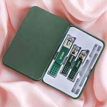 4件套优质便携式不锈钢防溅指甲钳套装，刀刃锋利，切割精准，结构坚固，适用于修剪手指甲和脚趾甲。套装包含直型和弯型指甲钳，是修甲的理想工具。 - 墨綠色 - 查看 3