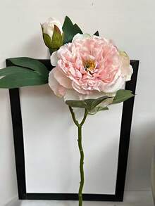 6/3/1件裝人造牡丹花含花苞與綠葉，逼真仿真牡丹，家居裝飾人造花，婚禮花束、派對中心裝飾、玫瑰、婚禮佈置、花束、房間裝飾、春季裝飾 - 彩色 - 查看 8