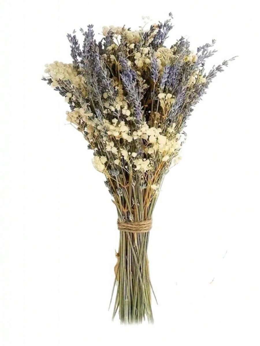 Dried Flowers Bouquet 105Pcs Babysbreath Lavender Flowers Bouquet Valentines Day Present - 彩色 - 查看 1