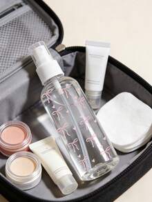 Bow Tie Pattern Refillable Transparent PET Travel Spray Bottle, Multi-Purpose Fine Mist Sprayer Bottle, Suitable For Travel And Business, Can Be Used As Makeup Remover Spray, Reusable Hair Mist Bottle, Continuous Spray Bottle, Also For Hair Styling, Cleaning, Plant Misting And Facial Hydration - Multicolor - View 6