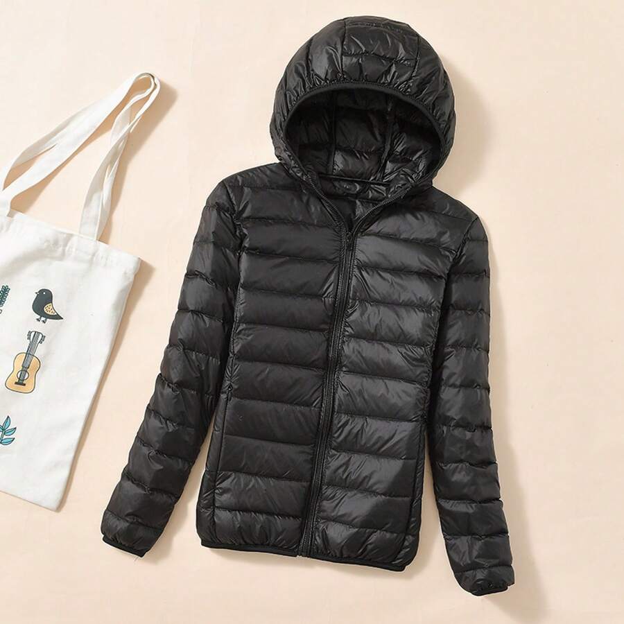 Women Sports Down Coats - Female - Black - View 1
