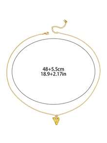 Dây chuyền mặt hình trái tim - Mặt dây chuyền kim loại hình hoa hồng cổ điển với dây xích, món quà trang sức lãng mạn dành cho sinh nhật thiếu nữ. - A - Xem 5