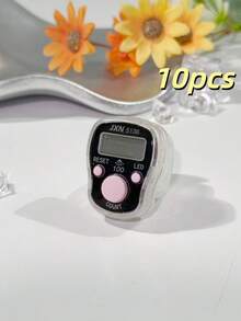 带蜂鸣声的新型 LED 闪光发光手指计数器、透明多色拼图计数器、电子念珠计数器、念珠计数器、多用途计数器、小巧时尚的戒指、男女便携式计数器,适用于节日礼物、祈祷计数等。 - 彩色 - 查看 27