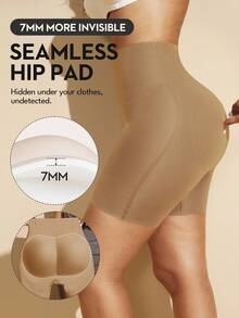 1 pieza Moldeador de mujer con elevación, control de abdomen y glúteos, diseño micro-esculpido, sin costuras y con glúteos gruesos, para crear un efecto natural de glúteos levantados, pantalón moldeador para mujer - Caqui - Ver 3