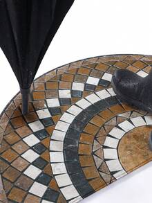 DAJIANG 1pc Bohemian Semi-Circle Door Mat Runner Area Rug, Multi-Color Stone Doormat Welcome Carpet, Suitable For Bathroom, Kitchen, Entryway, Hallway, Bedside, Living Room, Bedroom. Washable, Anti-Slip Backing Rugs For Autumn/Winter, Thanksgiving, Valentine's Day Decoration, Ramadan Festival Decor, Decorative Rugs, Bathroom Accessories Essentials, Room Decor Set - Multicolor - View 9