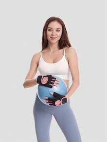 1 par de guantes de fitness de media dedos, guantes de entrenamiento para mujeres, guantes de ciclismo no transpirables, guantes de levantamiento de pesas con agarre de hierro y protección de la palma, guantes de entrenamiento de ciclismo, equipo de fitness, diseño deportivo, guantes de alto rendimiento, costuras reforzadas, material transpirable, accesorios de gimnasio, adecuados para entusiastas del fitness