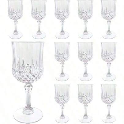 1/6/12个装可重复使用的复古风格鸡尾酒/香槟杯，适用于派对、婚礼、节日、新年、万圣节、生日、情人节和各种庆祝活动。