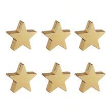 12/6 piezas Clips de tarjeta de madera con forma de estrella dorada, soportes de exhibición de fotos con forma de estrella, clips de fotos de madera con forma de estrella, soportes de exhibición, decoraciones de boda, con acentos dorados, adecuados para cumpleaños, bodas y decoración del hogar, exhibición de fotos, eventos y fiestas - Multicolor - Ver 13