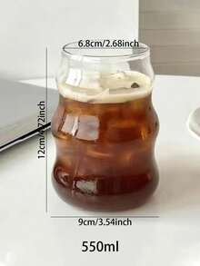 1 chiếc cốc thủy tinh đựng cà phê 530ml có ống hút, dùng tại nhà, phù hợp với phụ nữ, cốc uống trà sữa - Nhiều màu - Xem 8