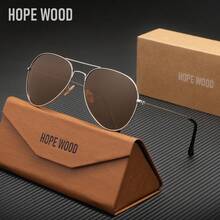 HOPE WOOD HOPEWOOD New Fashion Aviator , Unisex, Alloy Frame Driving Casual Stylish Glasses - A - View 3