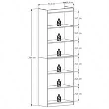 House Furniture Stores Gold Colors Bookcase - màu đen - Xem 5