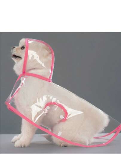 1件宠物雨衣，小型犬防水雨衣，透明宠物雨衣，小型犬防水防风宠物服，透明宠物雨衣，小型犬防水防风宠物服，大型犬雨衣（M L XL）