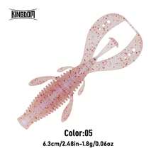 KINGDOM仿生软饵虾形拟饵 8只/10只装 2.5/3英寸，漂浮软饵，耐用TPE材质，淡水海水通用，添加氨基酸和虾味鱼饵诱食剂，适合新手和专业钓鱼者。