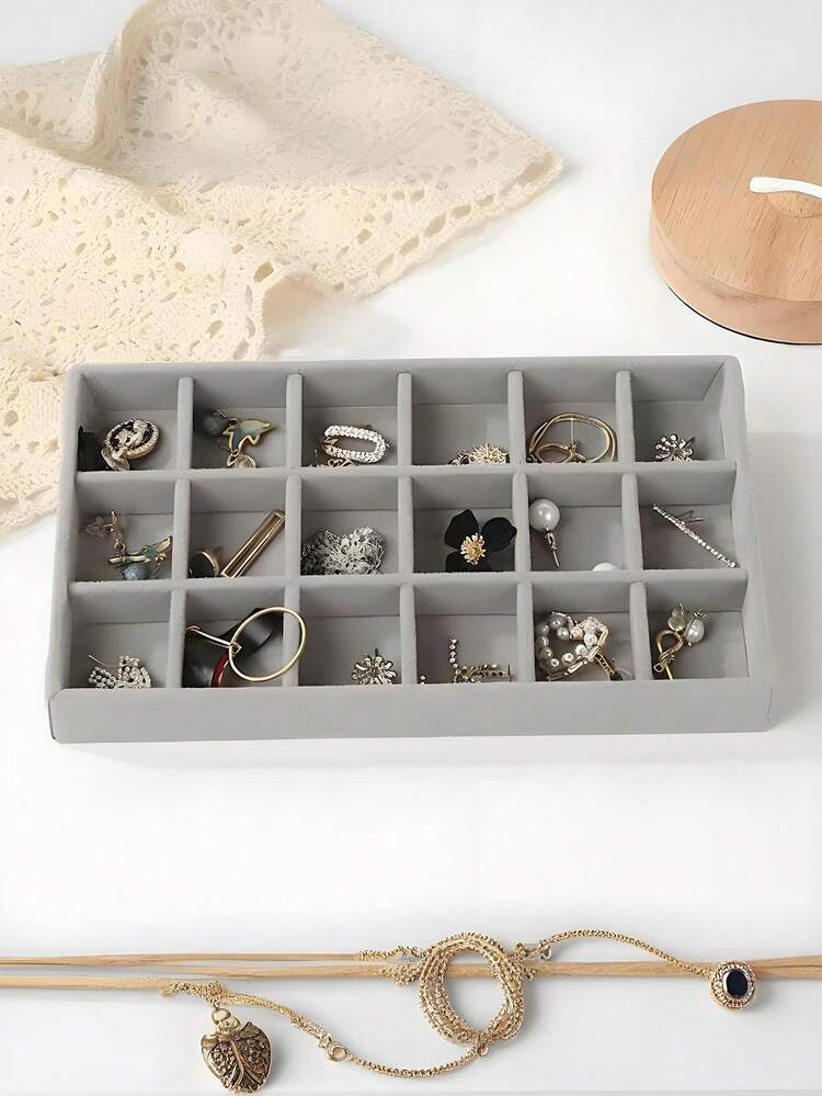 9pcs/Set Jewelry Display Tray, Jewelry Box, Makeup Organizer, Multi-Functional Accessory Display Storage Box, Stackable Jewelry Tray, Makeup Storage Box, Suitable For Earrings, Necklaces, Rings, Bracelets, Pendants, Lipsticks, Pearls, Brooches, Elegant And Convenient Bedroom Accessory - Multicolor - View 6