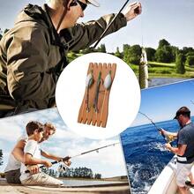 Hook Walker Walker - Soporte De Cebo De Acero Al Carbono, Ganchos Fijos Luminosos De Camarones vivoss Accesorios pescaa para Agua Dulce Y Agua Salada, Incluye Lneas Y Pesos Adecuados para Capturar - pequeño - Ver 6