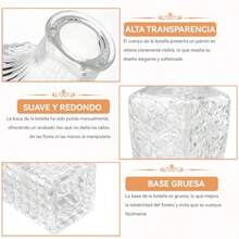 Juego de 40 Jarrones de Vidrio Transparentes para Centros de Mesa Floreros Decorativos para Mesa con Diseño Clásico Floreros de Cristal para Bodas/Eventos/Hogar 40 Transparente - Transparente - Ver 6