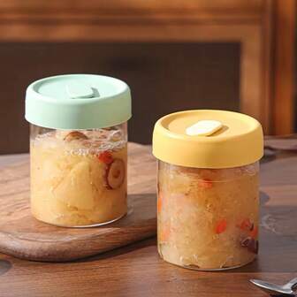 High Borosilicate Glass Edible Bird's Nest Jar, Heat Resistant For Steaming And Stewing, Floral Tape Sealed Container