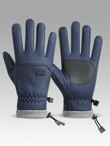 1 Pair Winter Ski & Outdoor Cycling Gloves, Waterproof, Anti-Slip, Thick Lining For Warmth, Built-In Anti-Lost Buckle To Prevent Losing, Unisex