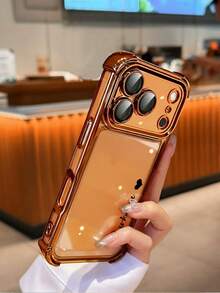 1pc Customized Signature Electroplated Anti-Drop Phone Case Compatible With IPhone 16/16 Pro/16 Plus/16 Pro Max/11/11 Pro/11 Pro Max/12/12 Pro/12 Pro Max/13/13 Pro/13 Pro Max/14/14 Plus/14 Pro/14 Pro Max/15/15 Plus/15 Pro/15 Pro Max/16e/17 Pro Max/17 Air/17 And Other Models, Wrist Strap Design
