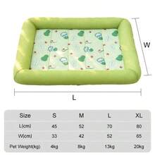Nuevo Esterilla de enfriamiento de verano para mascotas, talla S-XL, Colchoneta de hielo para perros, Esterilla cuadrada adecuada para gatos y perros, Cama de perro de seda de primera calidad - Gris Oscuro - Ver 6