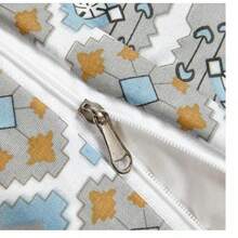 Kit de impresión de fundas nórdicas GB verde con diseño de patron de rombos de alta durabilidad de 240cm*220cm - Verde - Ver 3