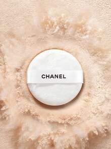 CHANEL White Original Loose Powder Puff. Powder Puff. Makeup Tools. Refill Pack. - White - View 1