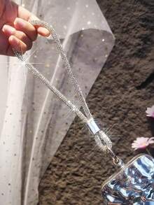 1条彩色水钻腕带挂绳，男女通用情侣款，耐用短款单扣手机挂绳，适合户外、旅行、运动、办公、学校、海滩、泳池等场合，兼容苹果、三星等手机，也可用于挂钥匙、身份证、零钱包、笔、蓝牙耳机、背包等，日常使用（带透明挂件）。兼容安卓及大多数智能手机，是送给母亲、家人、朋友、孩子、生日、节日的理想礼物。 - 彩色 - 查看 9