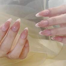 4 Boxes 96Pcs Short Squoval Press On Nails 24PCS Short Almond French Press On Nails, Elegant Minimalist Fake Nails With Simple White Tips, Easy Apply Removable False Nails For Women & Nail Lovers, Reusable Nail Stickers For Daily, Party, Wedding, Spring Summer Wear.Nail Kits,Christmas Gifts For Women,Nails Christmas. - Apricot 276 - View 9
