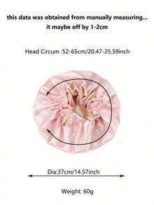 Minimalist Silk Satin Sleeping Cap - Hot Pink - View 9