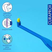 Curaprox CS 1006 Single Toothbrush – Targeted Cleaning For Gumline And Braces |   Ultra-Soft Single Tuft |   For Sensitive Teeth And Implants - Trắng, Vàng, Cam - Xem 3