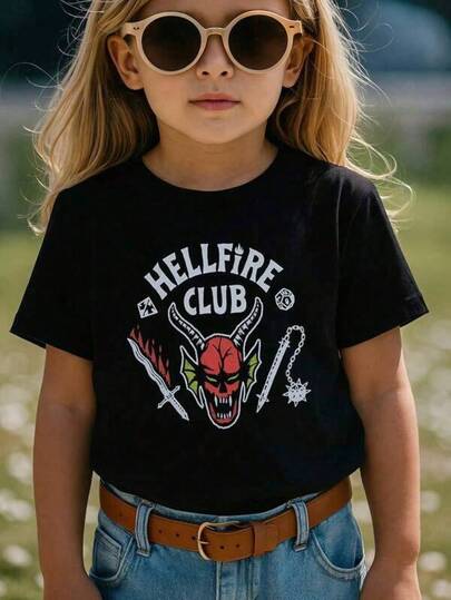 2026 latest t-shirt, featuring unique patterns Camiseta de algodón con cuello redondo y gráfico para jóvenes, camiseta de Stranger Style Up Side Down Things, camiseta negra con elementos del club Hellfire, longitud regular, impresión de arte oculto de fantasía, regalo perfecto para festivales o eventos, dise? o juguetón, ropa retro vintage para chicas adolescentes. ,k pop,Ropa para ni? os,Navidad,disfraces de navidad,regalos de Navidad,A? o Nuevo, Ropa de A? o Nuevo, ¿verdad? o,Camisas de ni? o, camisetas de ni? o,Disfraces de Navidad para ni? as, camisas para ni? as,regalos de cumplea? os,playeras navide? as,ropa de ni? a, regalos de Navidad, Navidad Adecuado para festivales, Navidad, Año Nuevo, fiestas y uso diario,A? o nuevo,navidad, día de los muertos, día de la madre, día del ni? o, acción de gracias(1 piece).